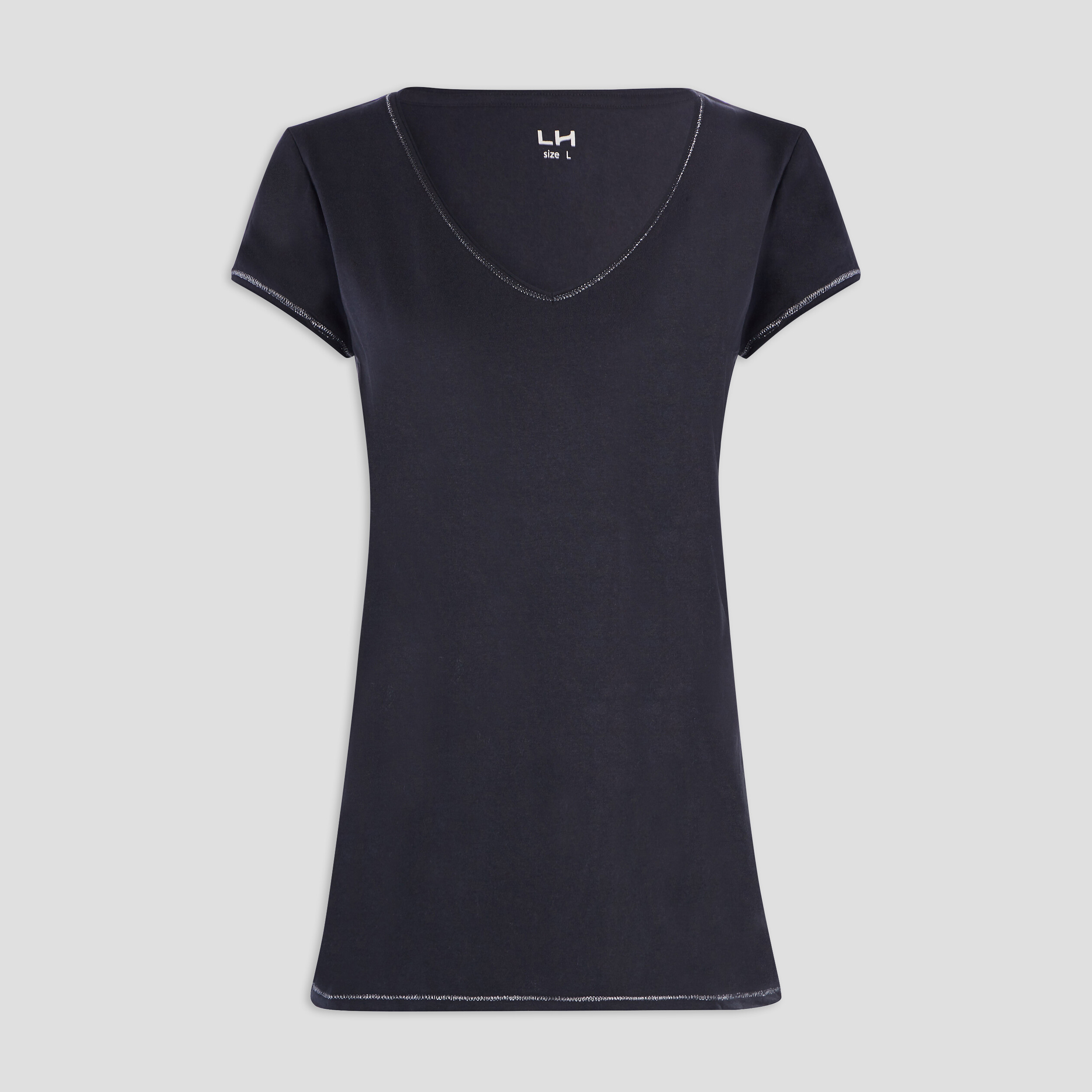 T-shirt manches courtes ajusté noir femme | La Halle