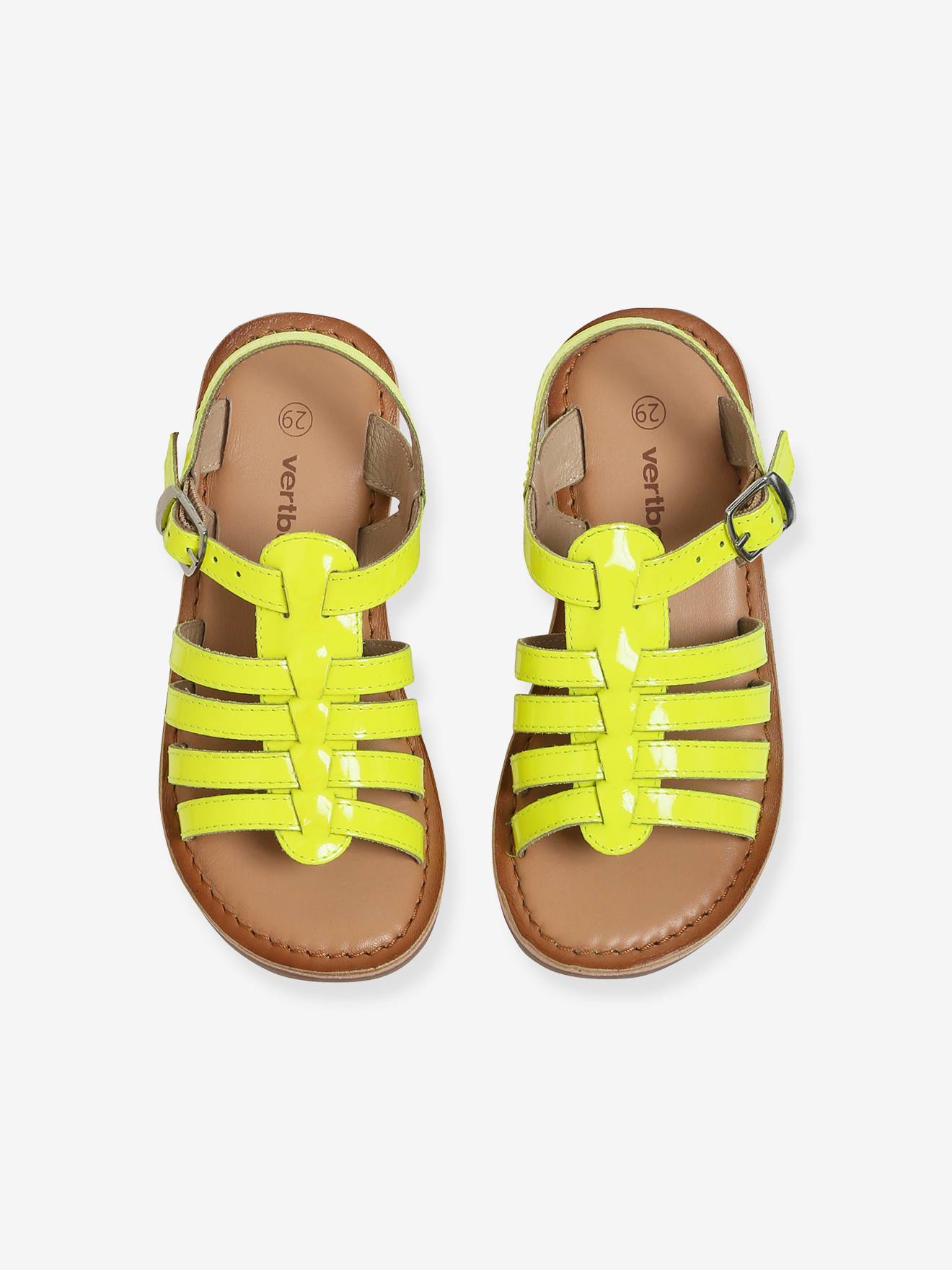 Vertbaudet Mädchen Römersandalen - neongelb