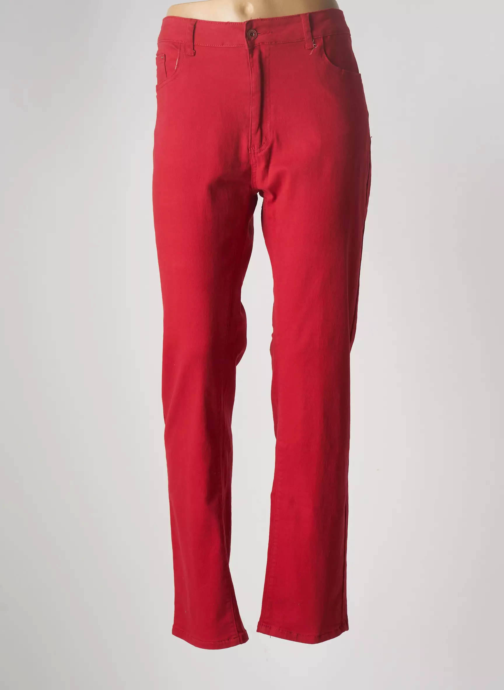 Multiples Pantalons Slim Femme couleur rouge
