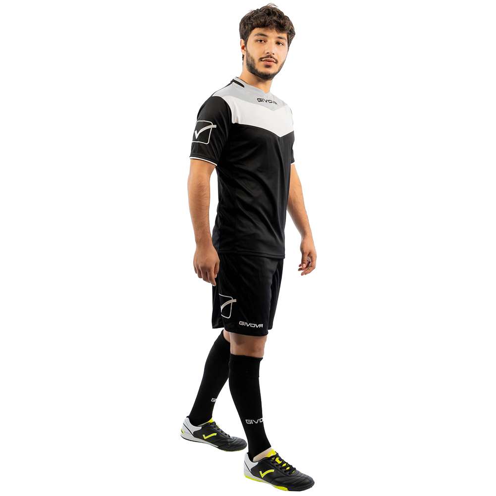 Givova Kit Campo Set Trikot + Shorts schwarz/grau