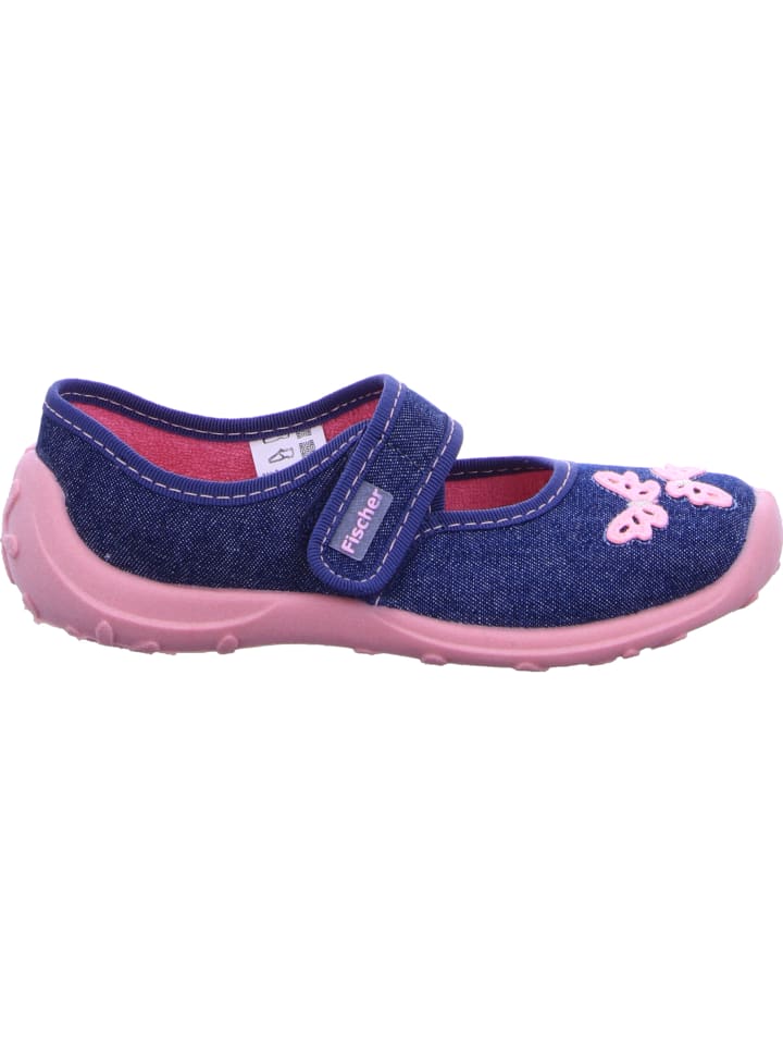 Fischer Markenschuh Hausschuh in blau günstig kaufen