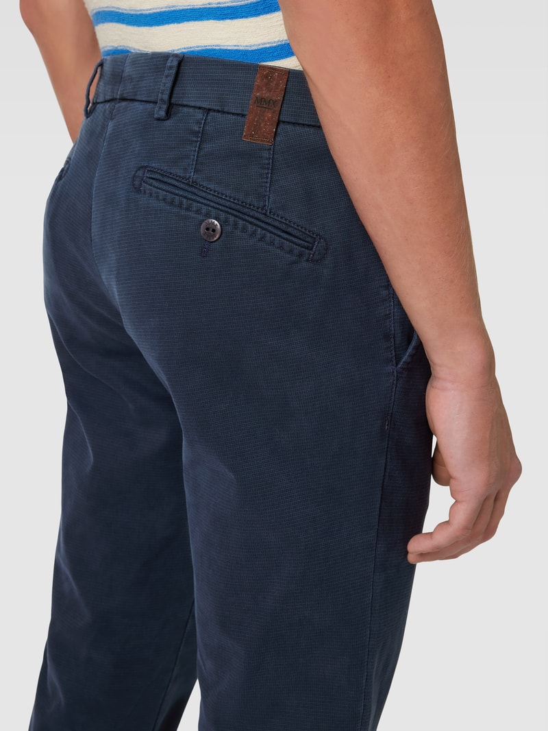 Stoffhose mit Knopfverschluss in blau