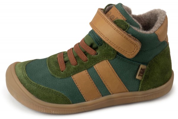 Koel bare ~ Daniel MidCut Sneaker Wollfleece + Tex ~ Green