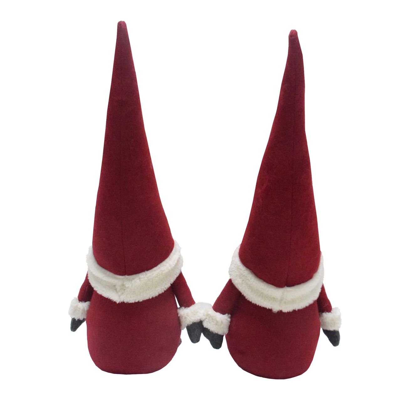 Lemodo 2er Set Wichtel 50 cm hoch, Weihnachtswichtel Duo in weihnachtlichem Rot