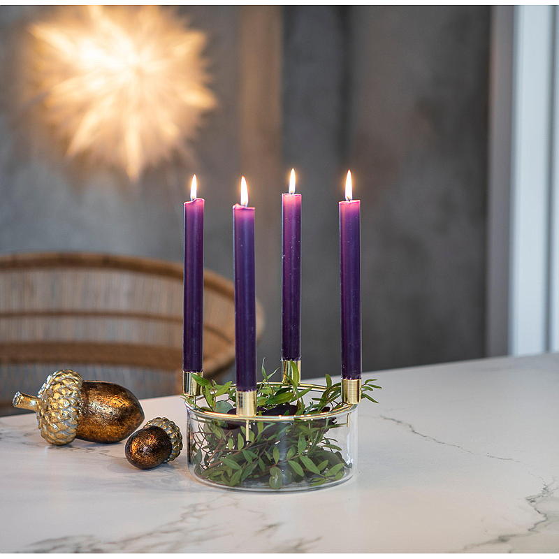 Home Adventsstake ø 21,5 cm glass/metall