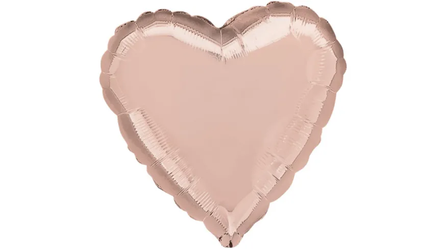 Amscan - Folienballon HERZ rose- gold metallic S15 43cm