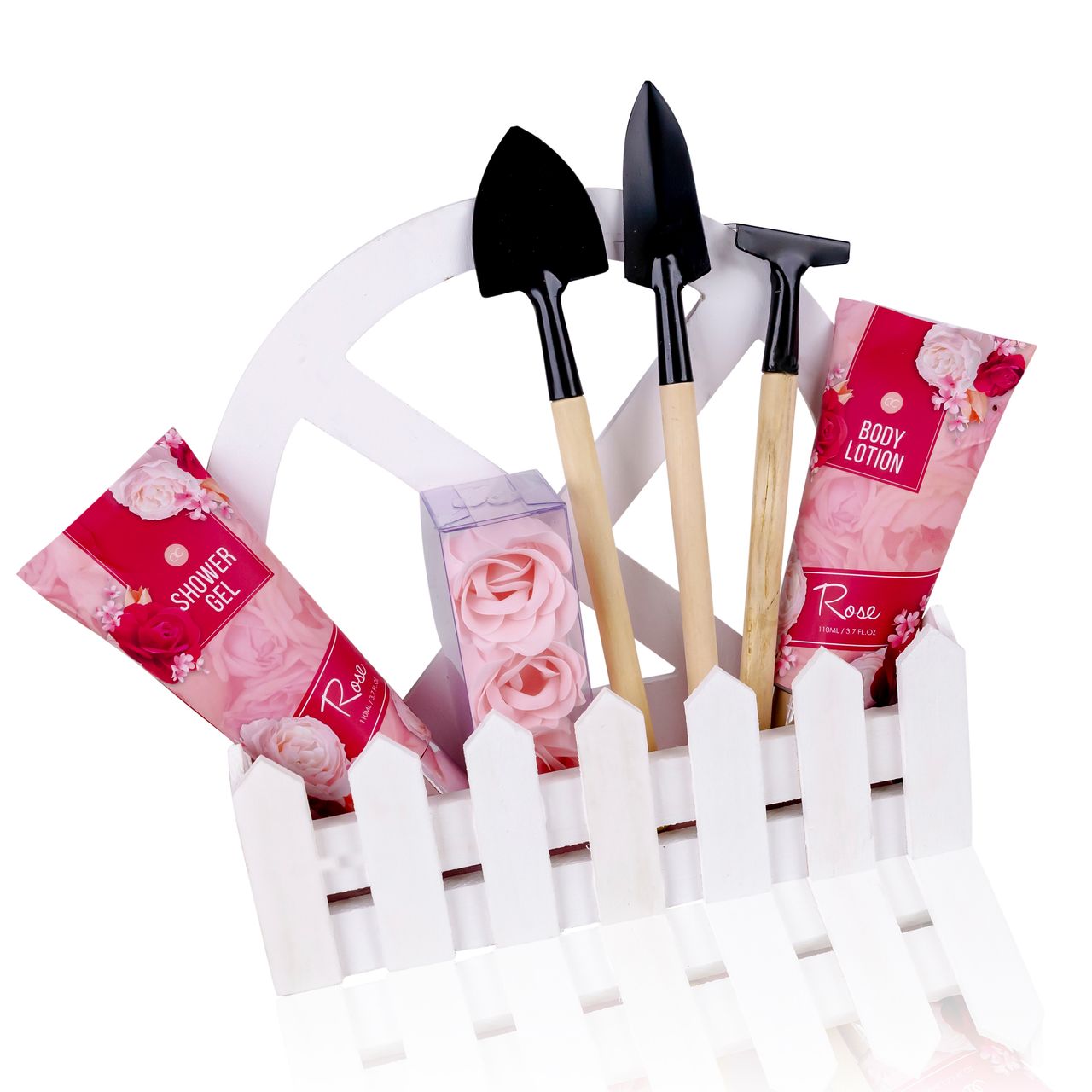 accentra Badeset ROSE COLLECTION in Aufbewahrungsbox aus Holz