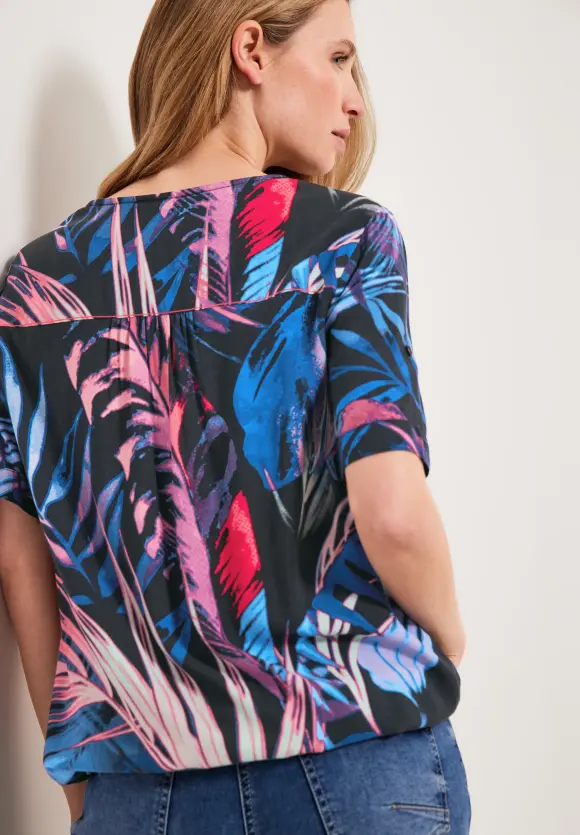 CECIL Bluse mit Blättermuster