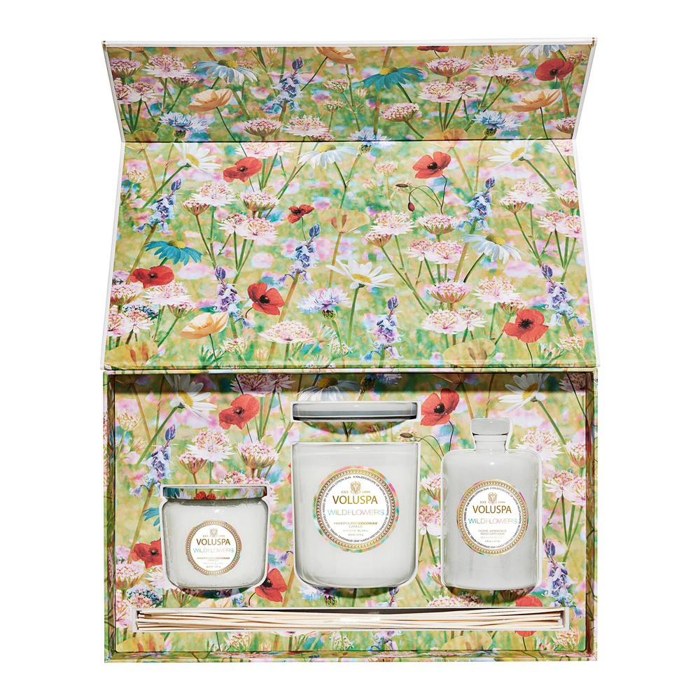voluspa WILDFLOWERS Superbloom GiftSet Bougie