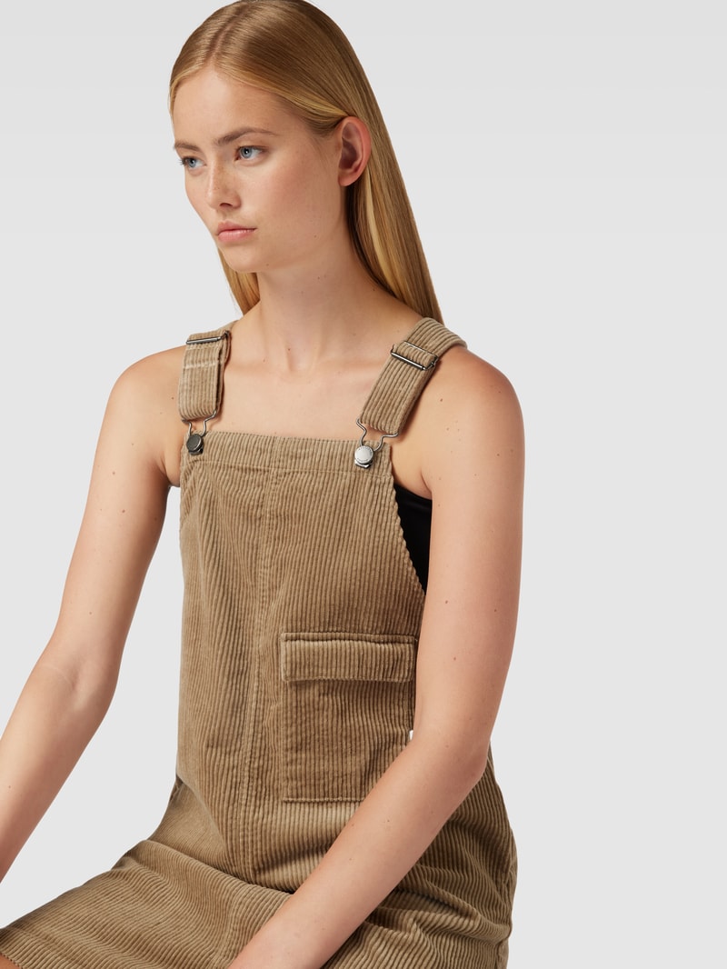 Minikleid in Cord-Optik in beige