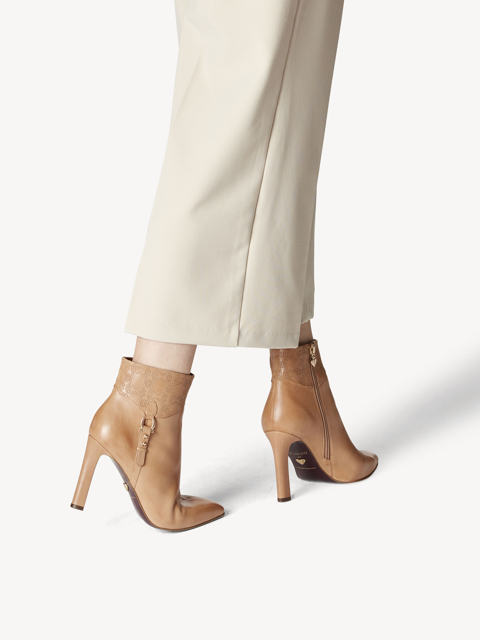 Bottine en cuir - marron