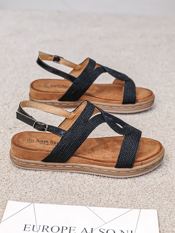 Sixth Sens Sandalen in Schwarz günstig kaufen
