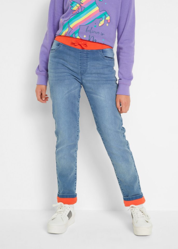 Mädchen Thermojeans mit Jerseyfutter