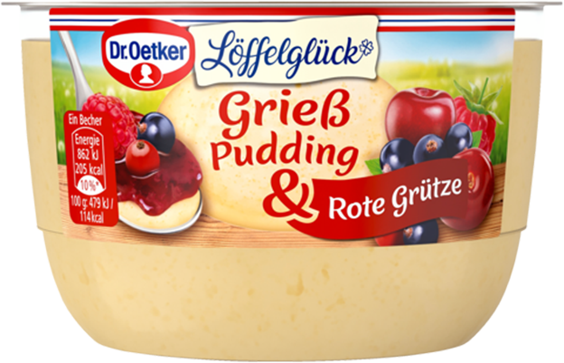 Dr. Oetker Grießpudding mit Roter Grütze