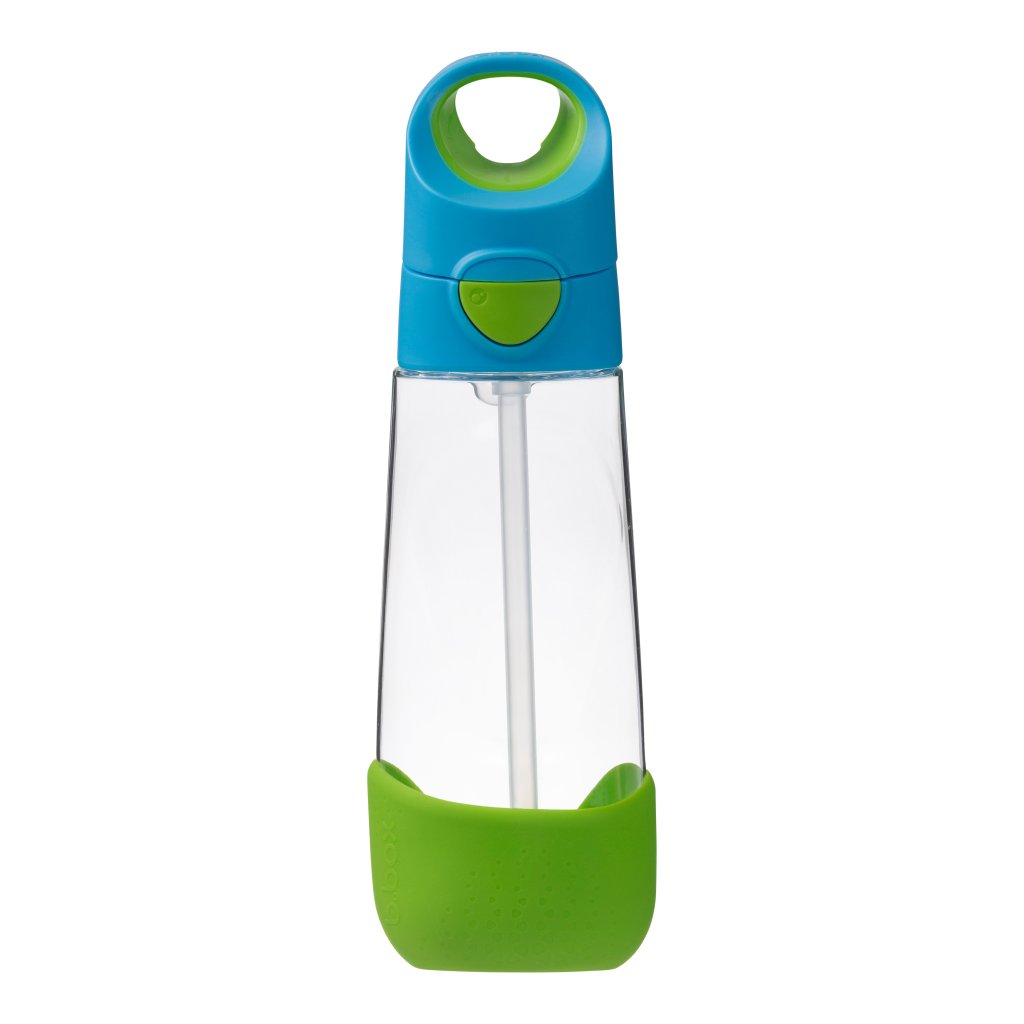 b.box Tritan-Flasche mit Strohhalm 600 ml - blau/grün