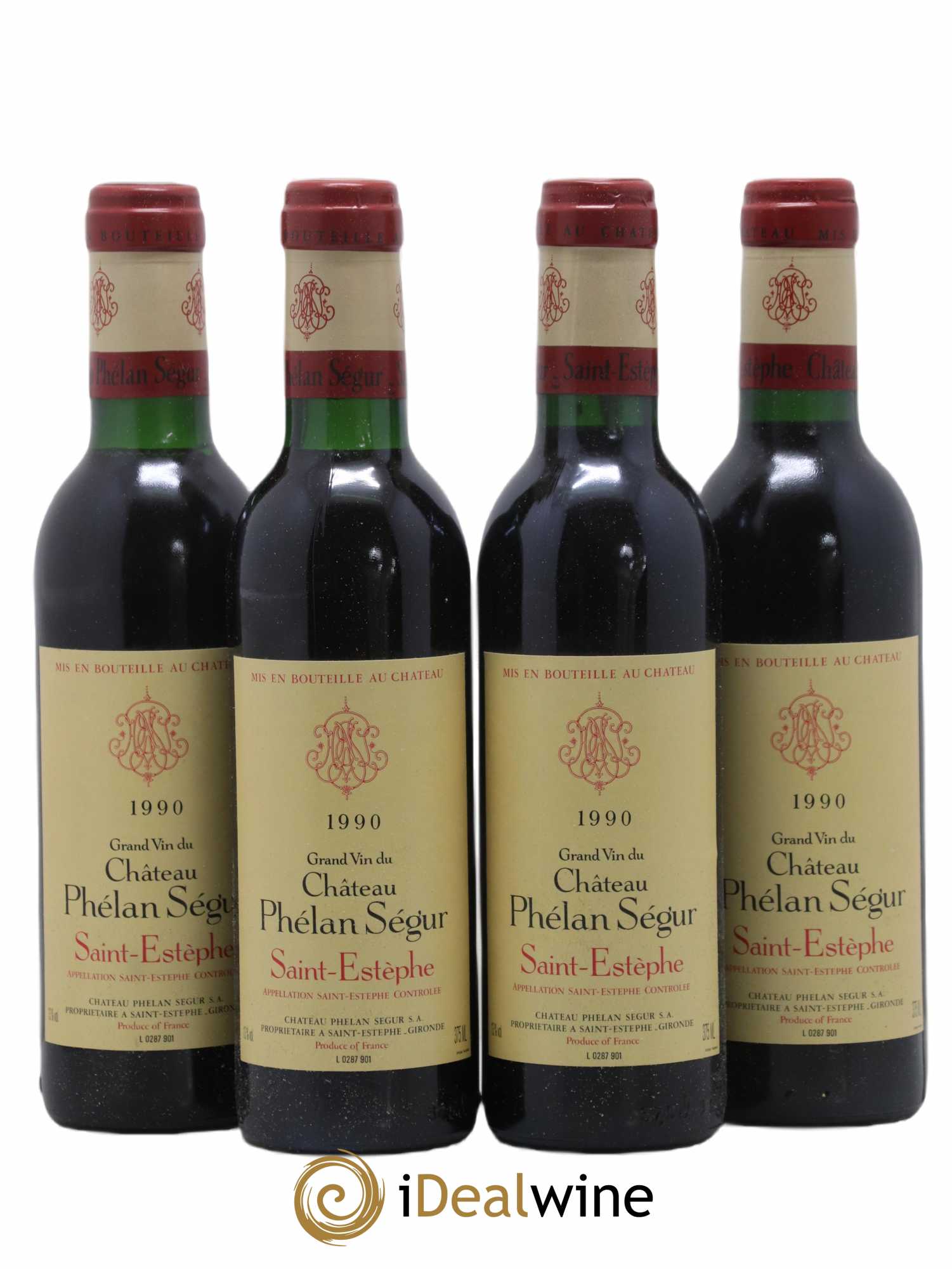 Château Phélan Ségur  1990 - Lot de 24 Demi-bouteilles