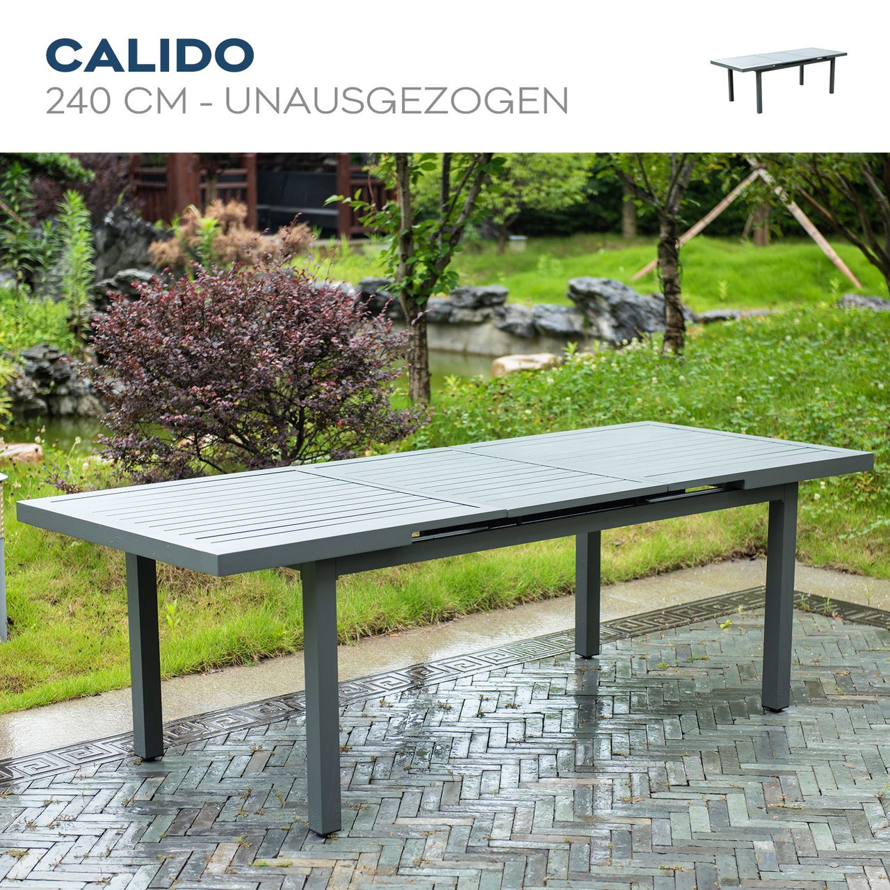 Home Deluxe Sitzgruppe CALIDO MADERA 8 Stühle
