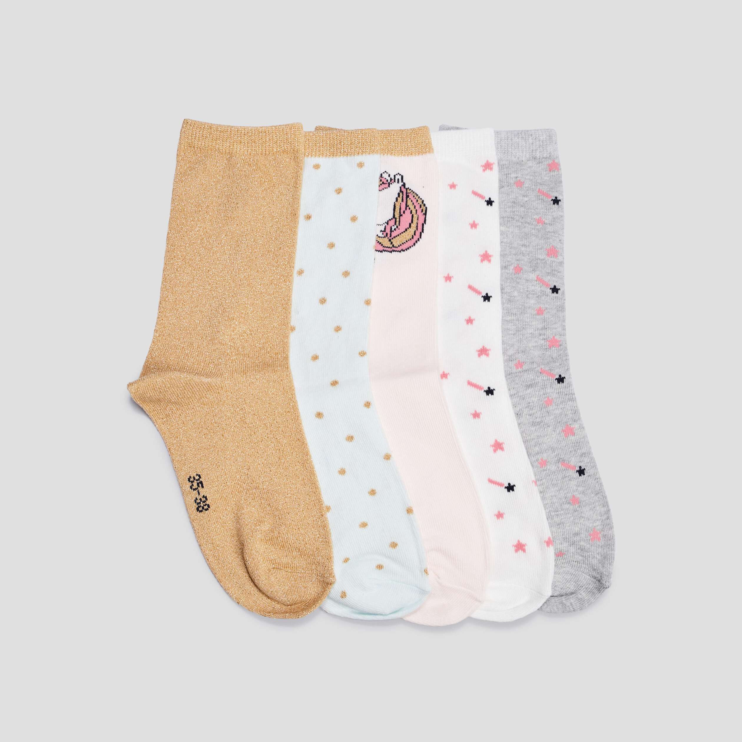 Lot 5 paires chaussettes rose fille | La Halle