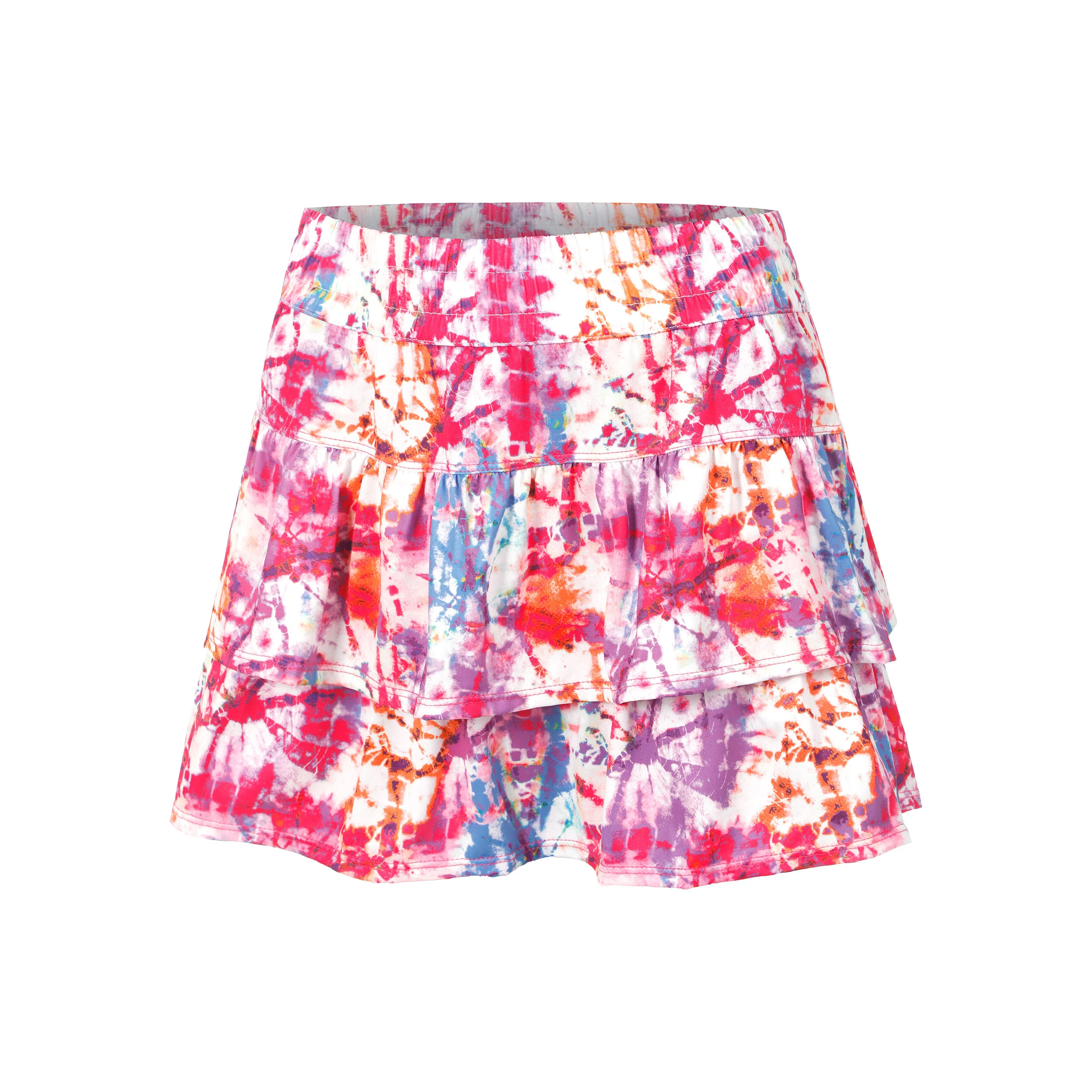 Long Électrique Smocked Skirt Rock Damen - Mehrfarbig