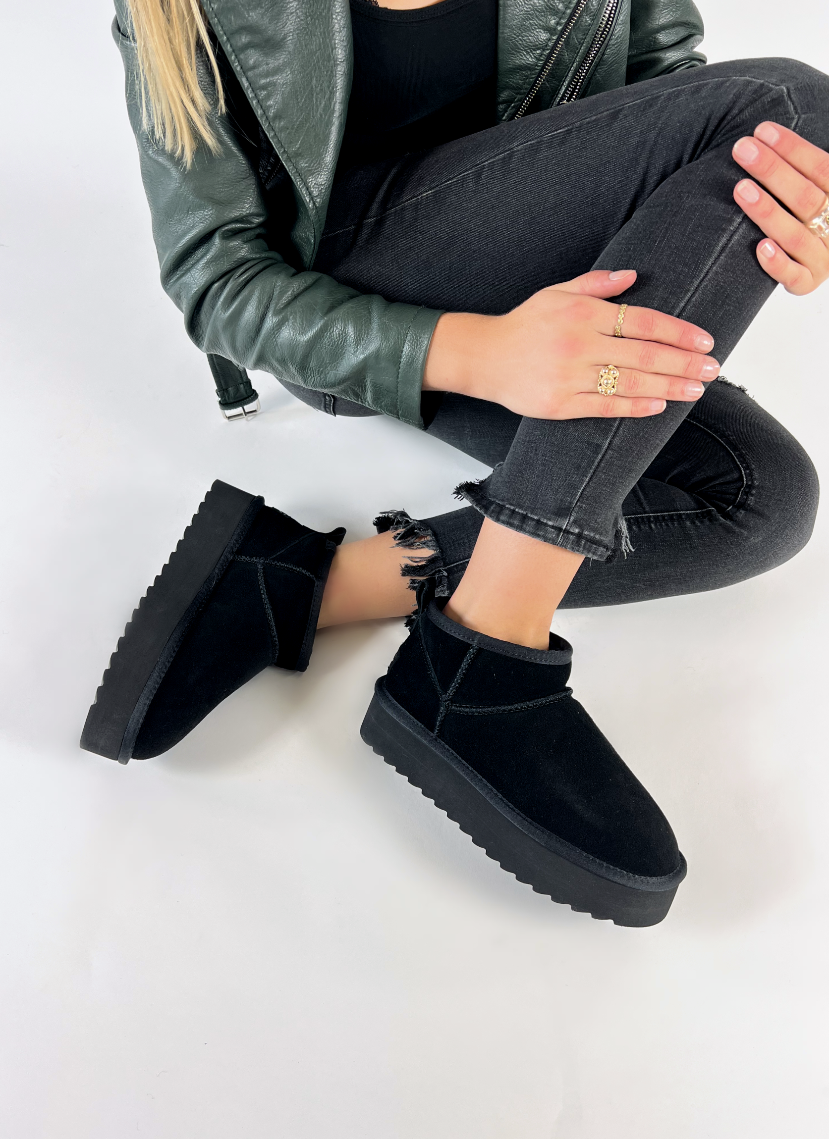 UGG  W CLASSIC ULTRA MINI PLATFORM - Noir