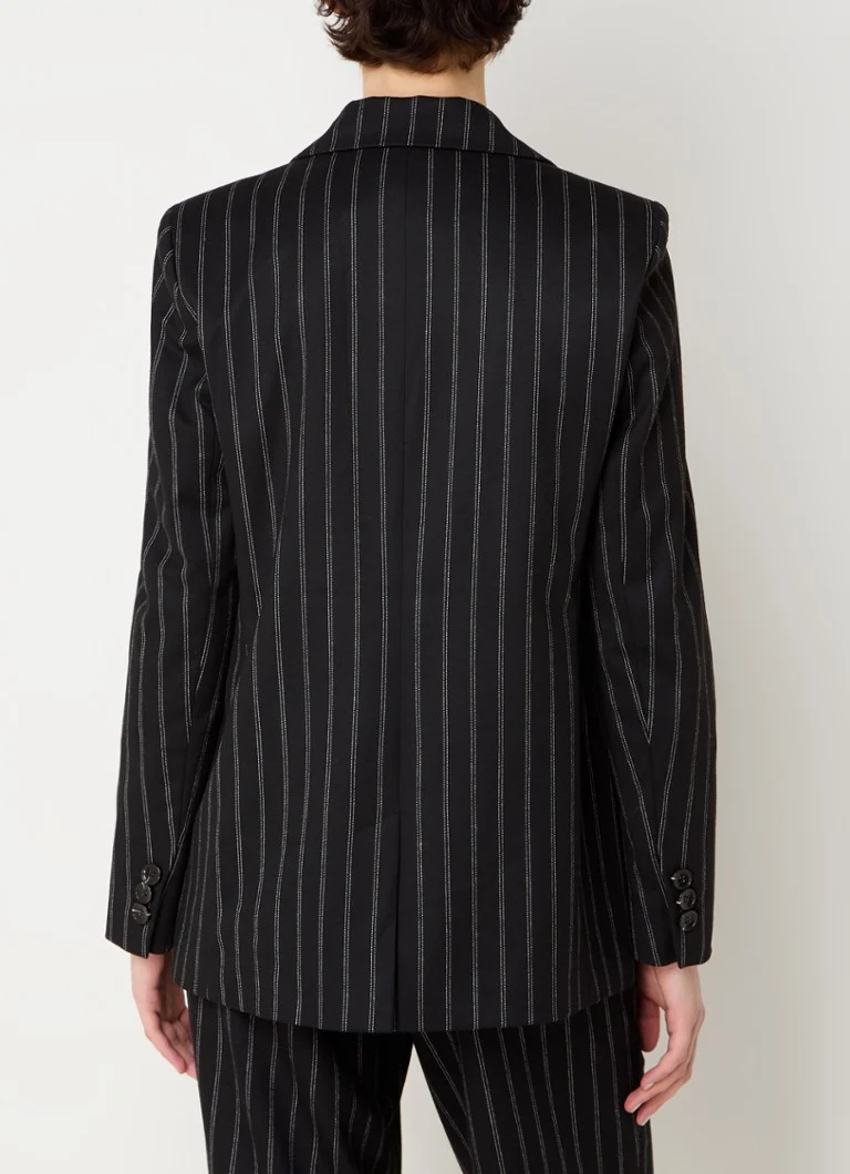 Expresso Blazer with pinstripe and flap pockets