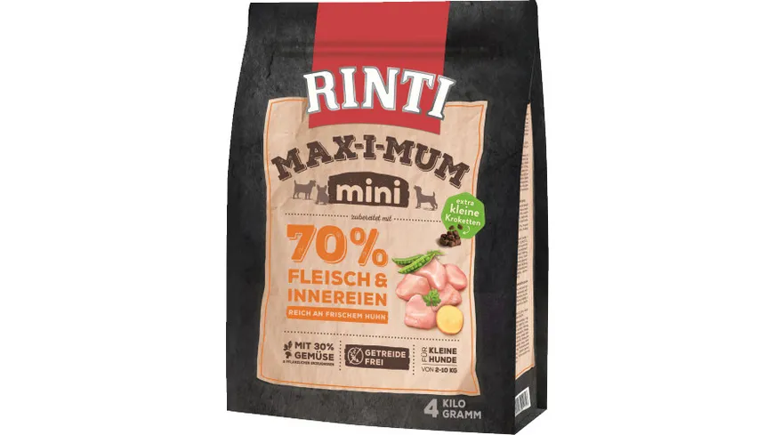 RINTI Hundetrockenfutter MAX-I-MUM Mini Adult Huhn 4 kg