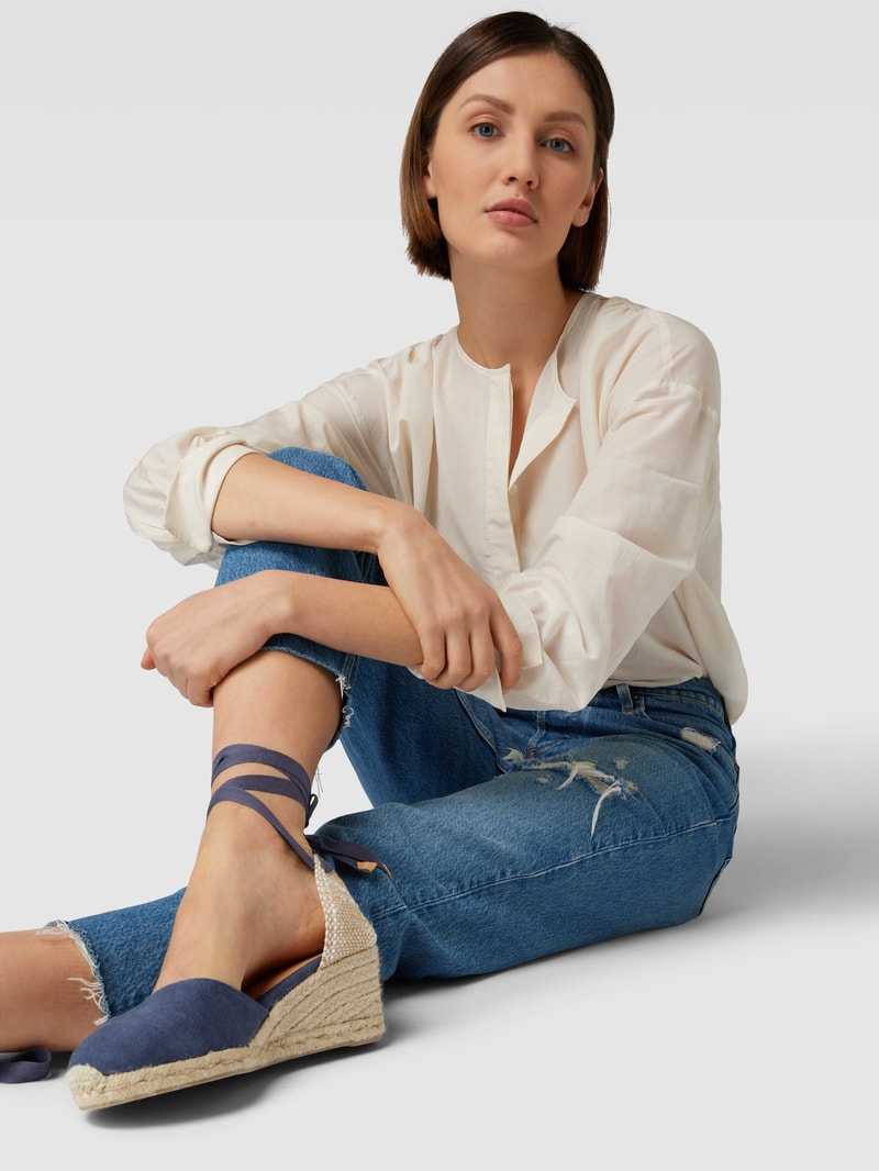 Wedges mit Schnürverschluss Modell 'CARINA' in marineblau