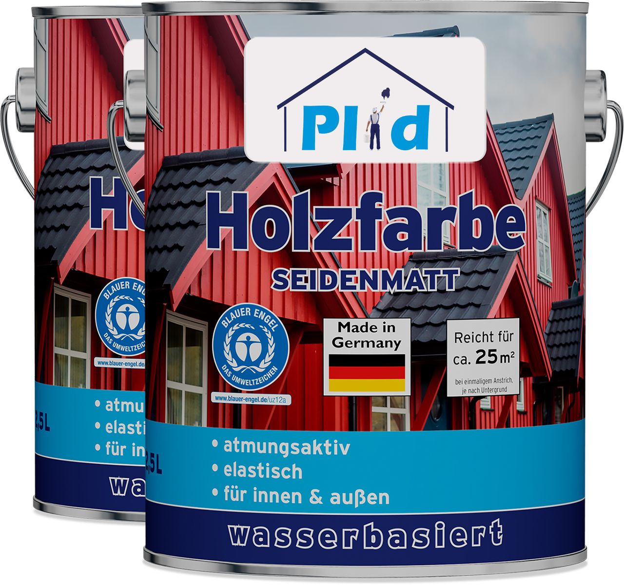 Plid Premium Holzfarbe Holzlack Farbe für Holz Silbergrau
