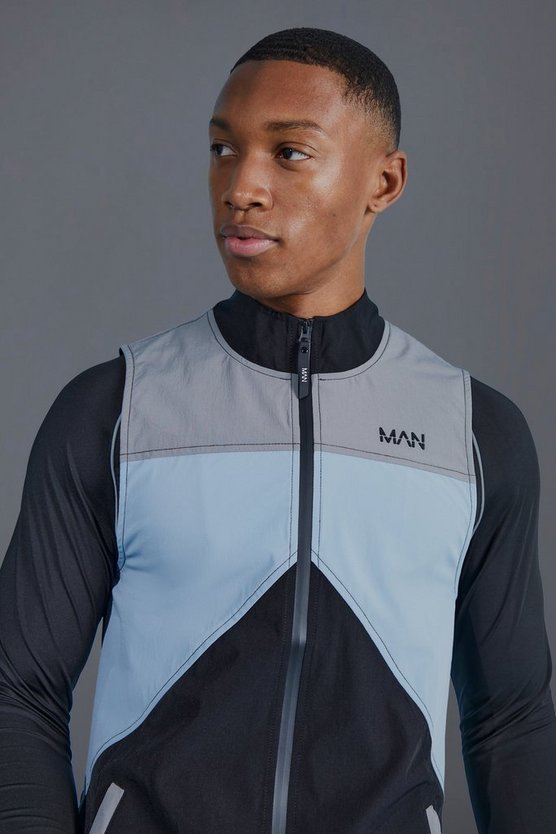 Man Active Colorblock Weste