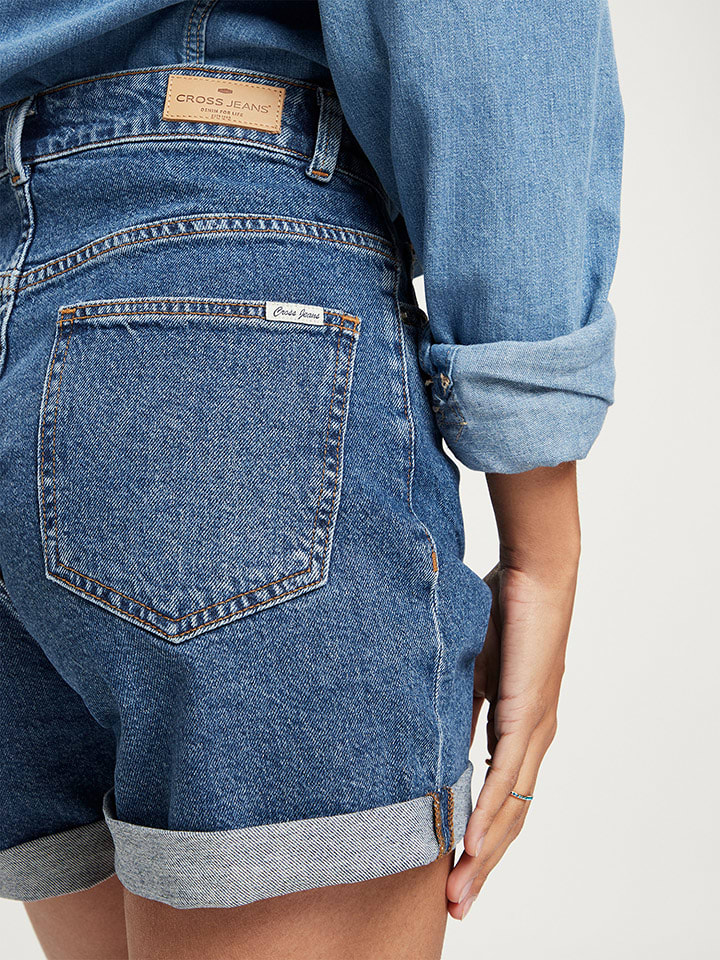 Cross Jeans Jeans-Shorts in Blau günstig kaufen