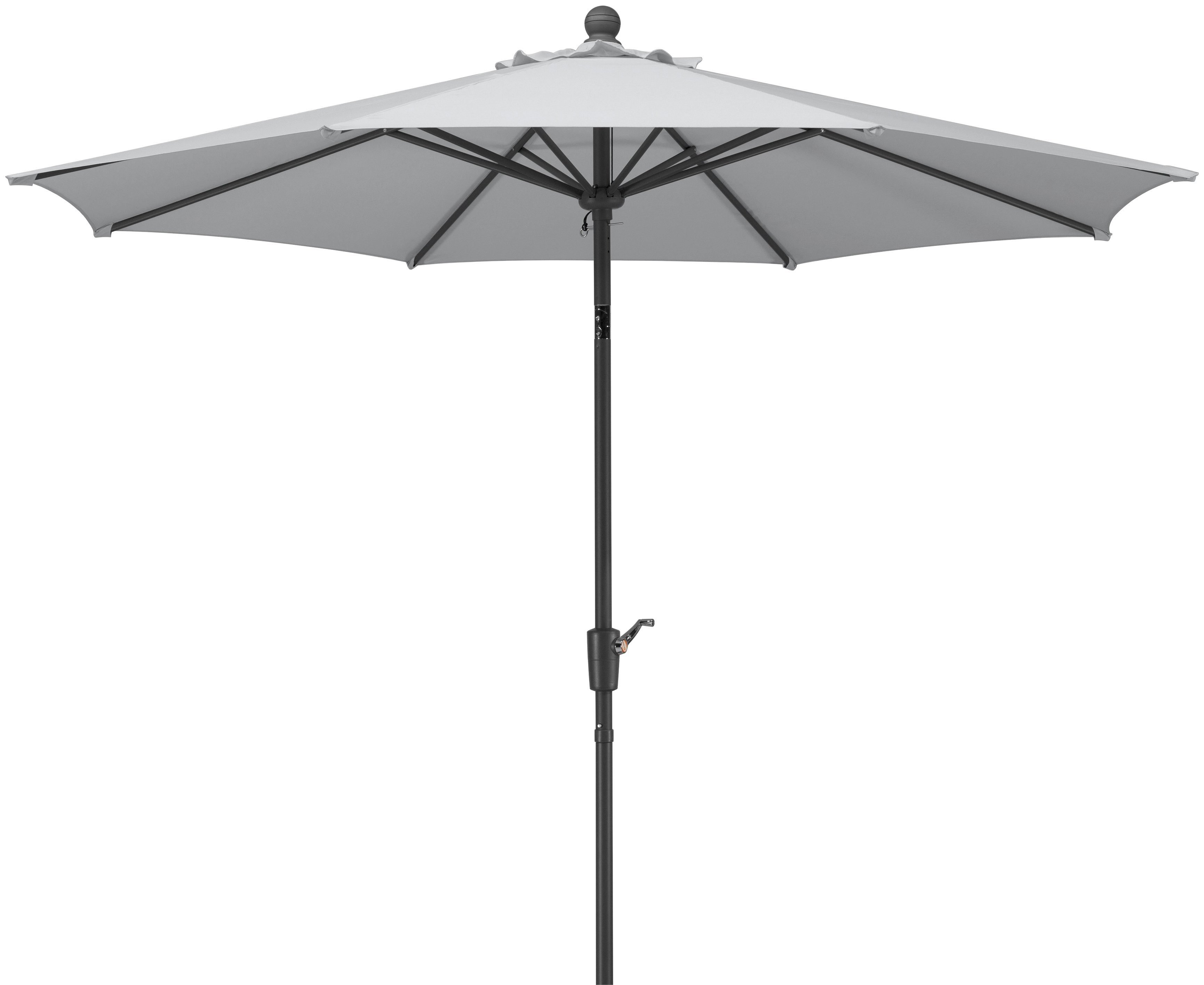 Schneider Schirme Marktschirm Harlem, Durchmesser 270 cm, silbergrau, rund, ohne Schirmständer