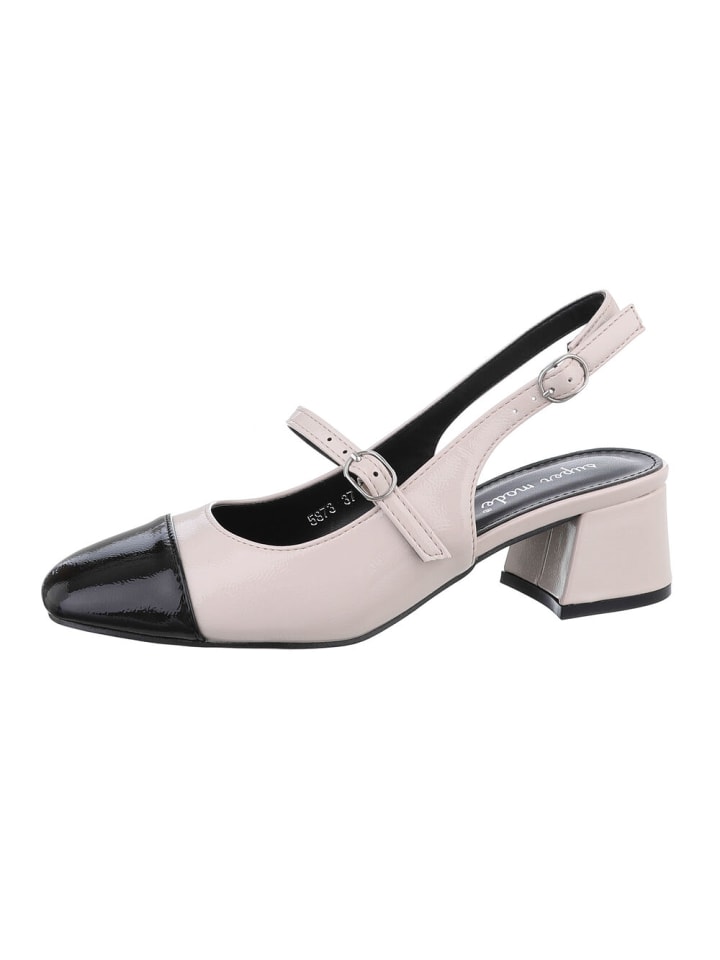 Ital-Design Pump in Beige und Schwarz günstig kaufen
