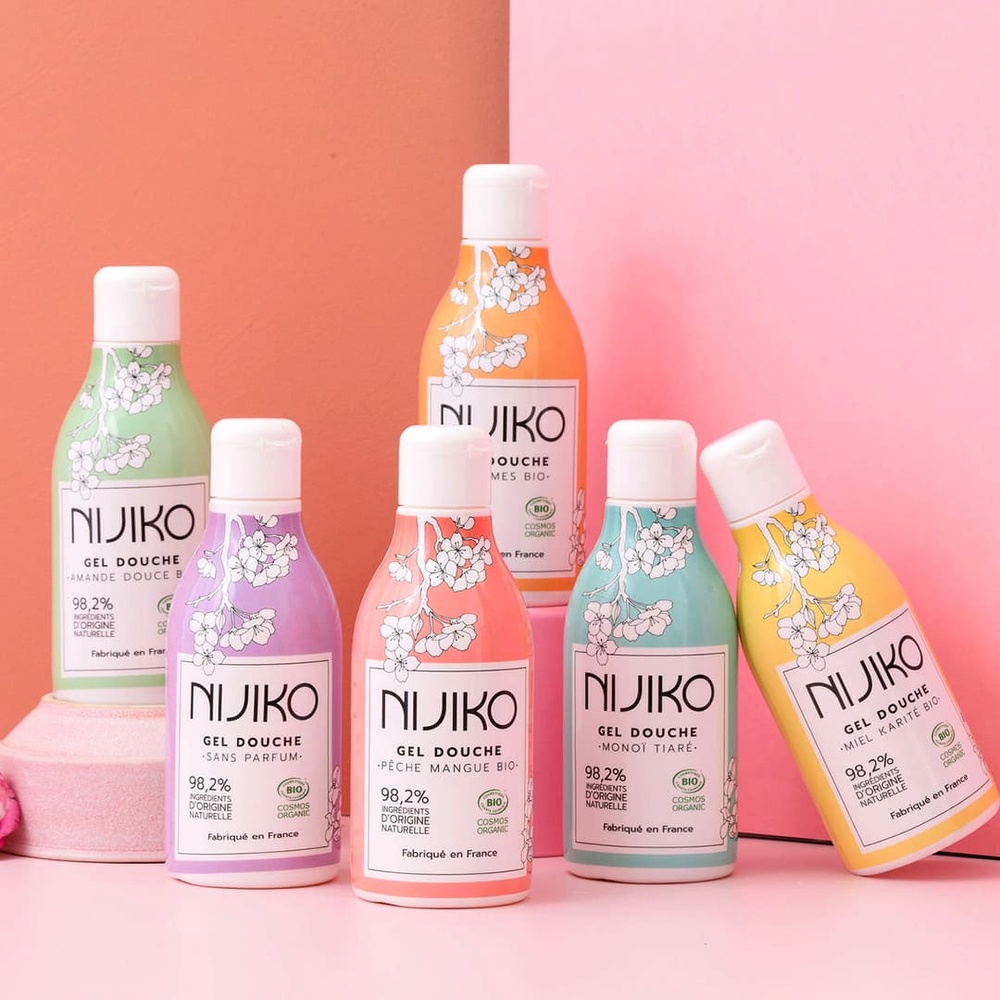 nijiko Gel Douche Bio Pêche & Mangue Gel douche
