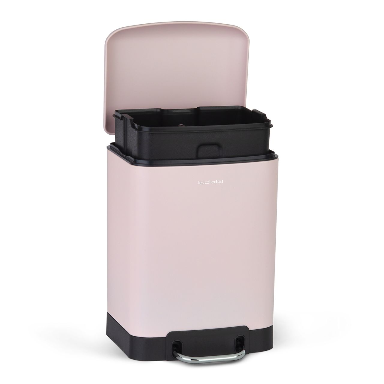 Les Collectors Tret-Mülleimer N°678 / Edelstahl / mattes pink, 6 L / rechteckig und praktisch