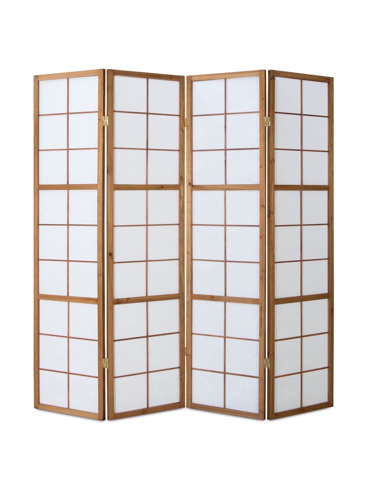 Homestyle4u 4-tlg. Paravent Shoji in Braun 176x175 cm günstig kaufen onesize