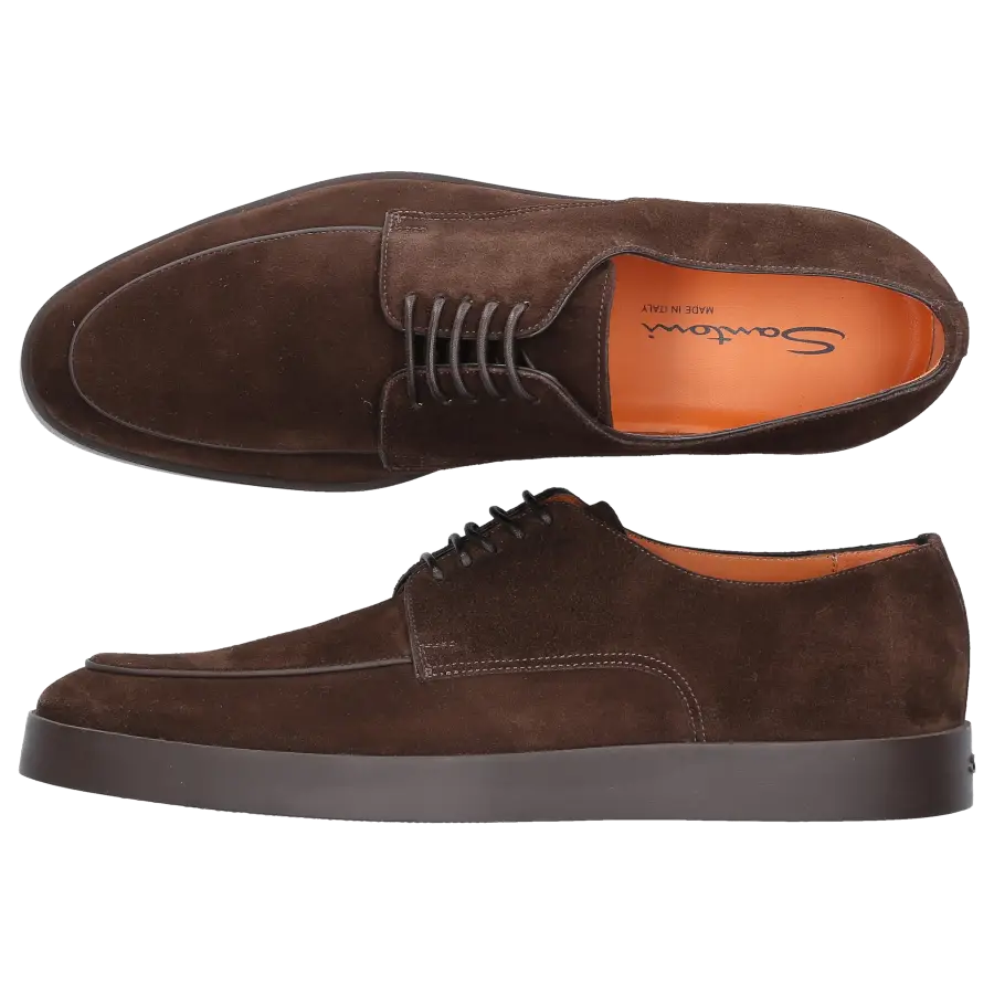 Santoni - Sneaker low 16796 Veloursleder - braun