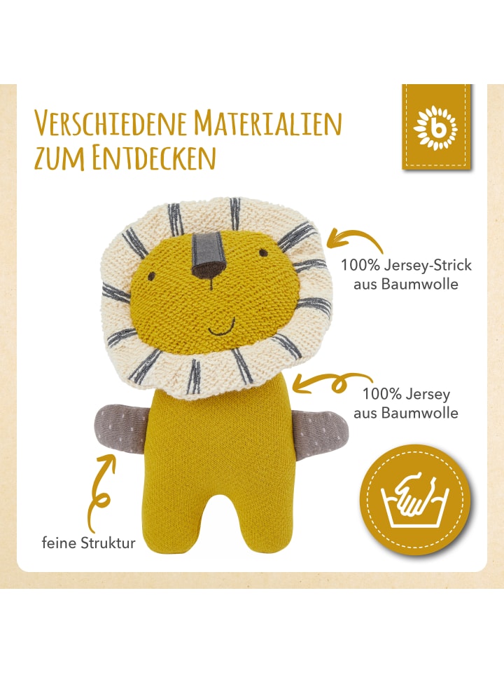 Bieco Spielwaren Kuscheltier Gehäkelt Löwe - ab Geburt in Gelb günstig kaufen onesize