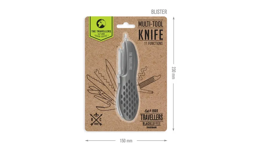 BLACK COFFEE Taschenmesser 11-fach
