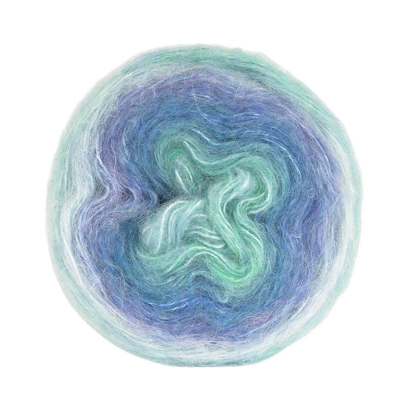 Garn Lollipop blå/lavendel/turkis gradert