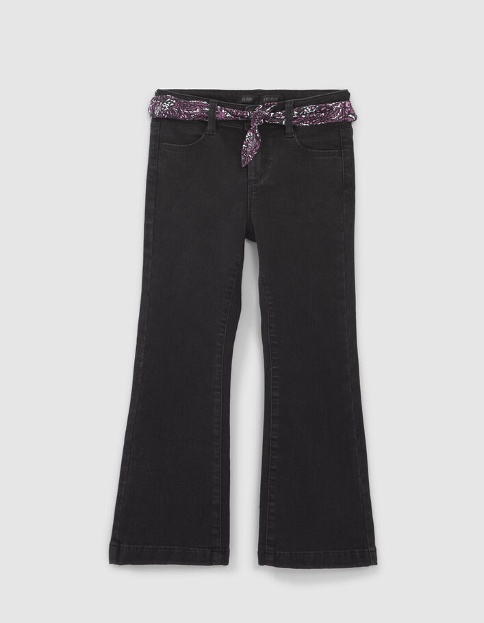 Jean FLARE noir et noeud imprimé cachemire fille