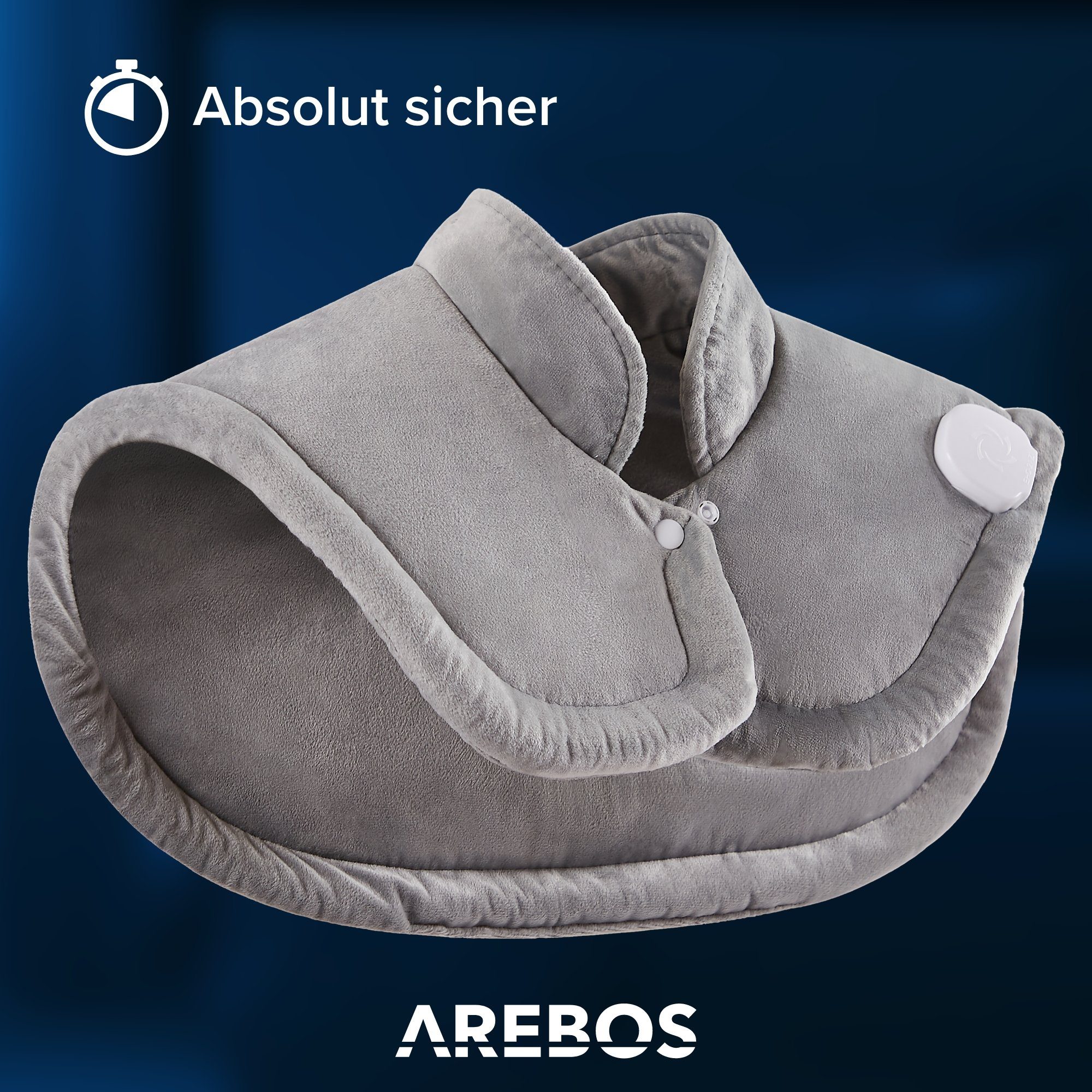 Arebos Wärmekissen Heizmatte Wärmematte Wärmekissen elektrisch 56x52 cm mit 6 Heizstufen