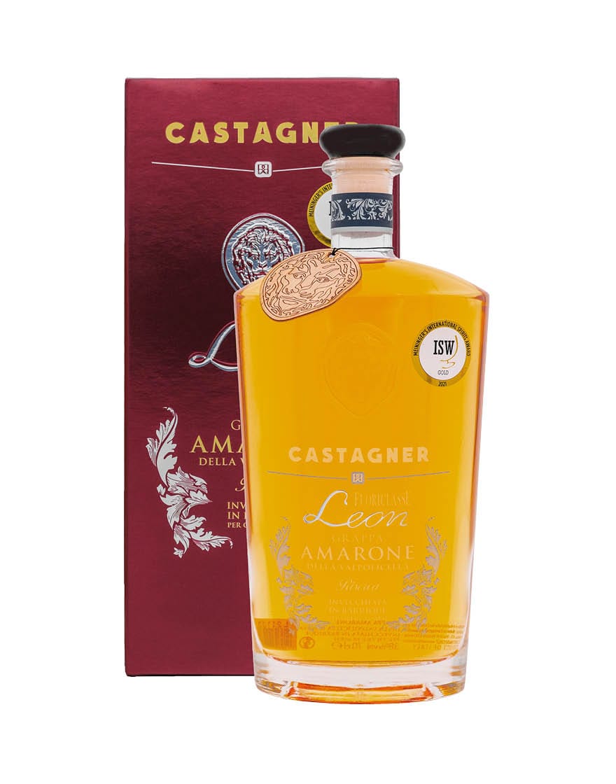 Grappa Riserva Amarone Fuoriclasse Leon Castagner 0,7 ℓ, En Étui