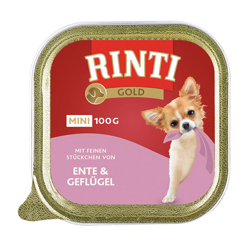 RINTI Hundenassfutter RINTI Gold Mini 16x100g Ente & Geflügel