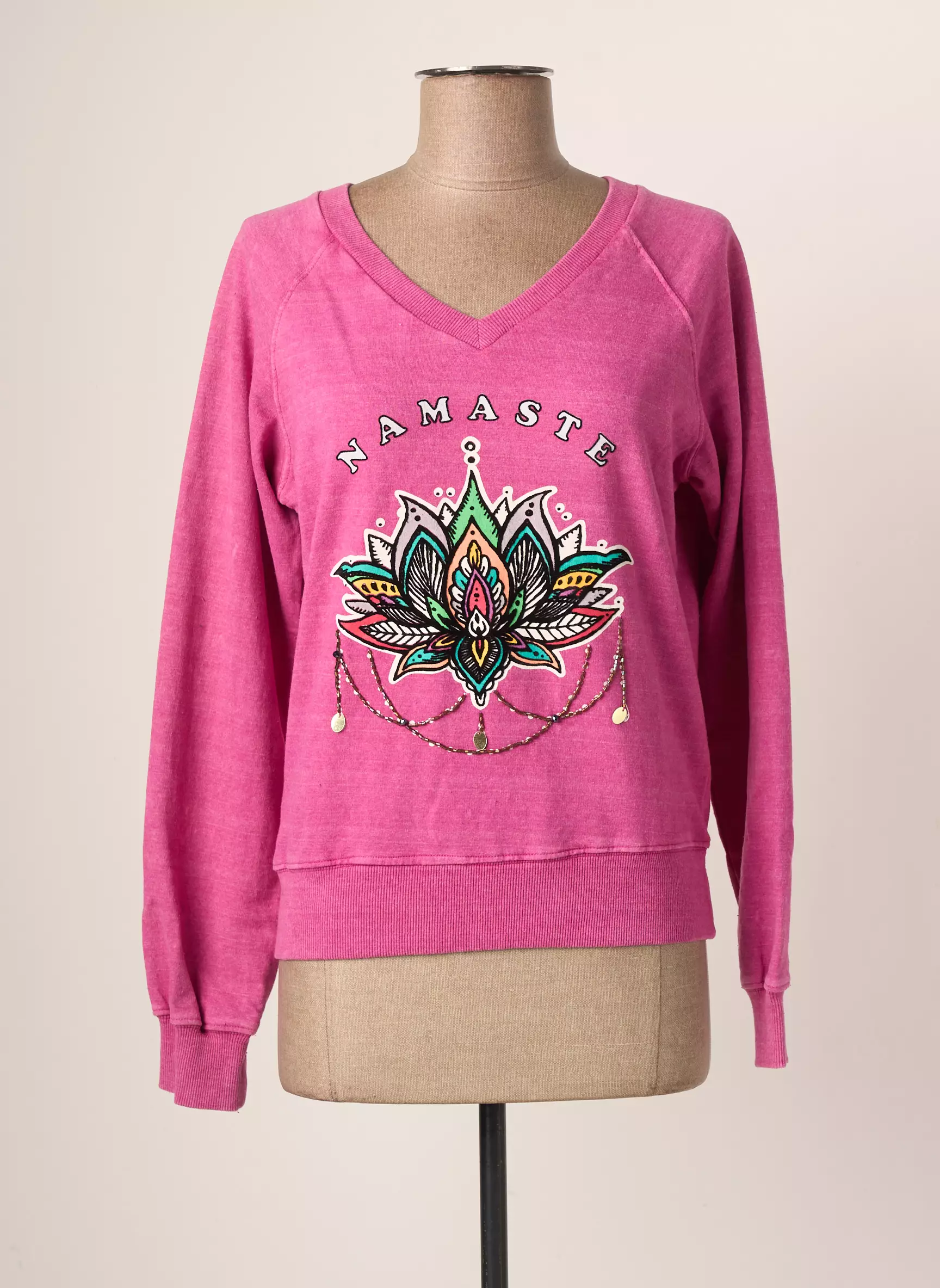 Gold Silver Paris Sweats Femme couleur rose