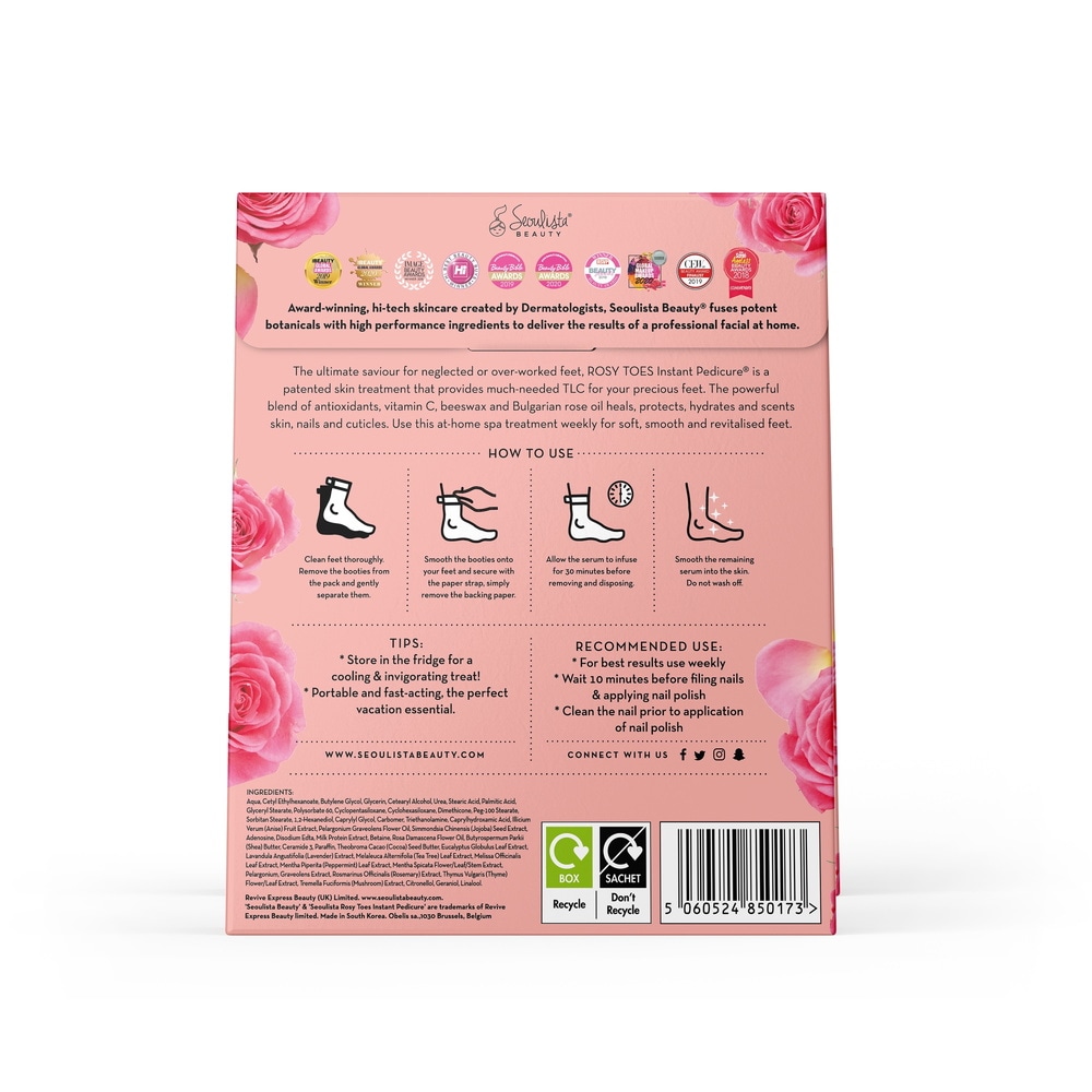seoulista beauty Seoulista Beauty Rosy Toes Instant Pedicure  - Multi Pack 3's Traitement pieds