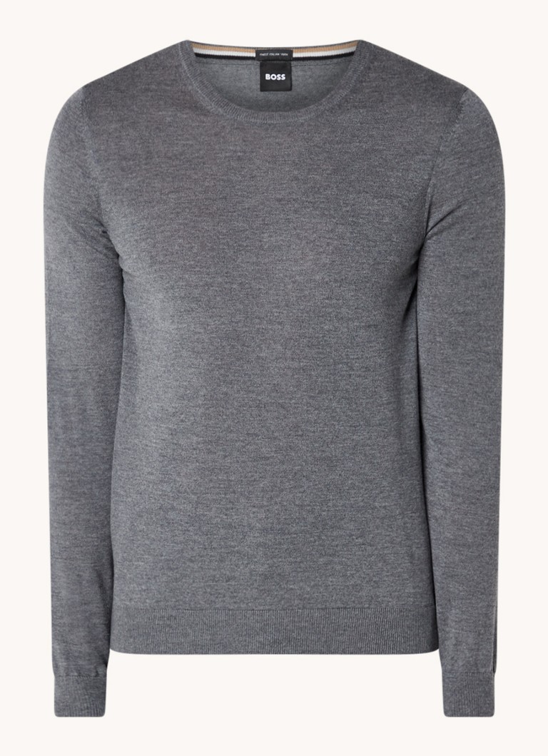 HUGO BOSS Leno-P fine-knit wool pullover