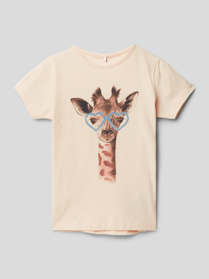 T-Shirt mit Motiv-Print Modell 'FAITHE' in hellrosa