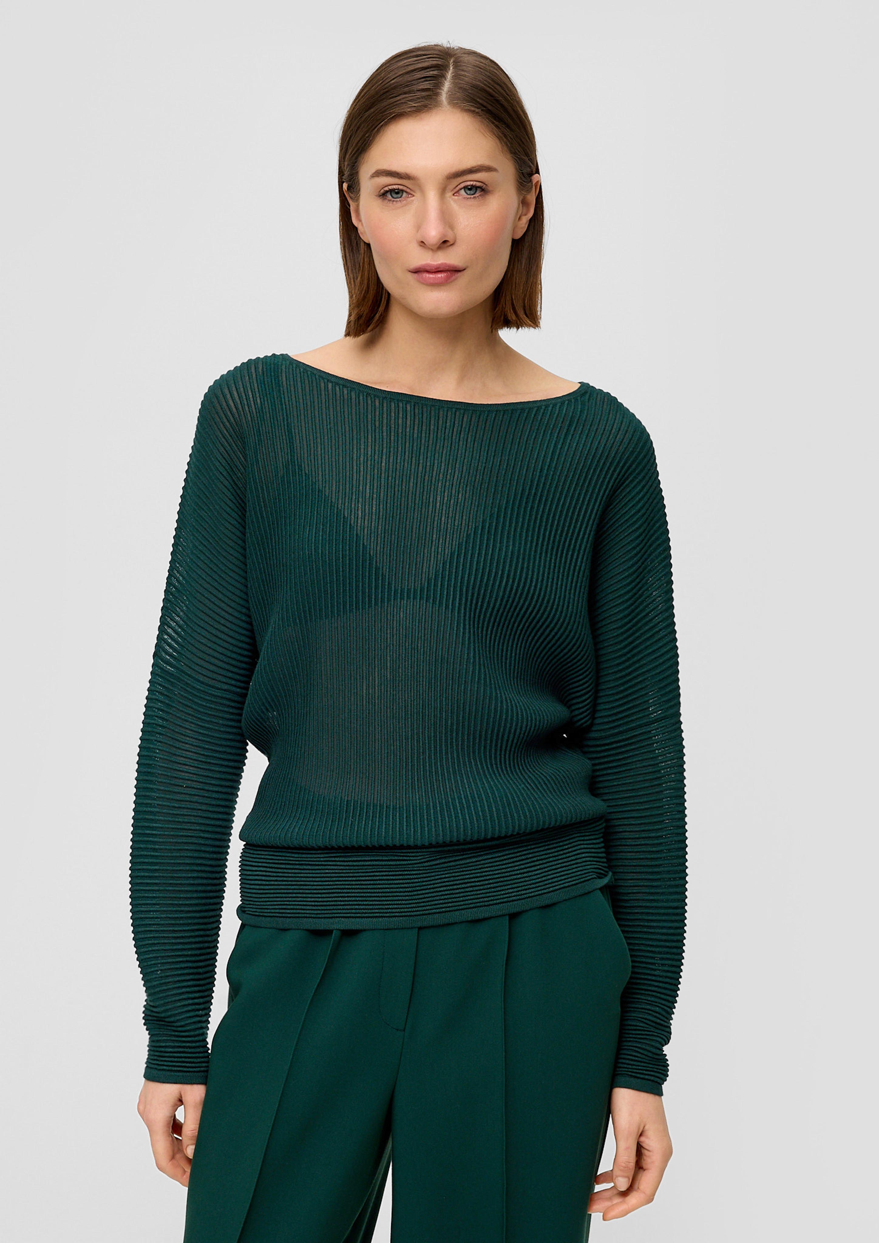 Rippstrickpullover aus Viskosemix  2135845-7889