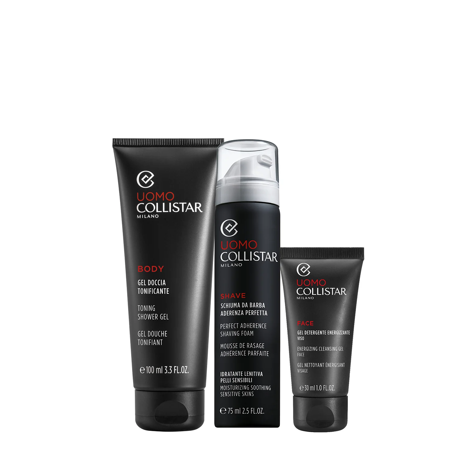 Set de gel de ducha tonificante para hombre - Sets para rostro y cuerpo, baño y ducha, espuma de afeitar, gel limpiador facial