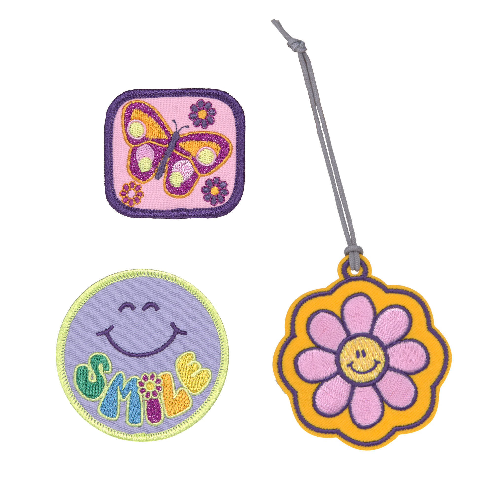 Anhänger & Patches - Schul Set Unique, Blumen